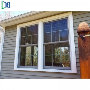 Okna a dveře Vysoce kvalitní dvojité tvrzené sklo hliníkové svislé posuvné okno