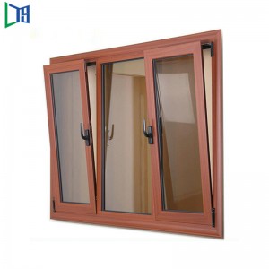 Špičkový standardní dvojitý prosklený otevírací design Hliníkové sklápěcí a otočné okna pro modulární dům